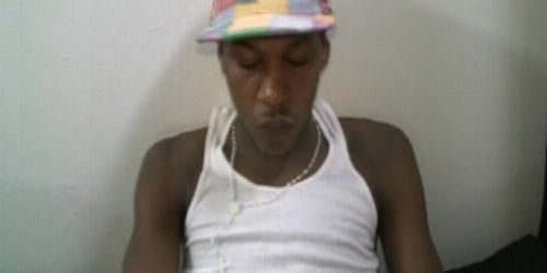 Riesiger schwarzer Schwanz beim harten Wichsen